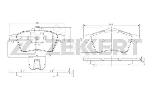 Тормозные колодки ZEKKERT BS-1282
