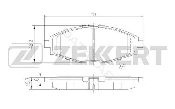 Тормозные колодки ZEKKERT BS-1285