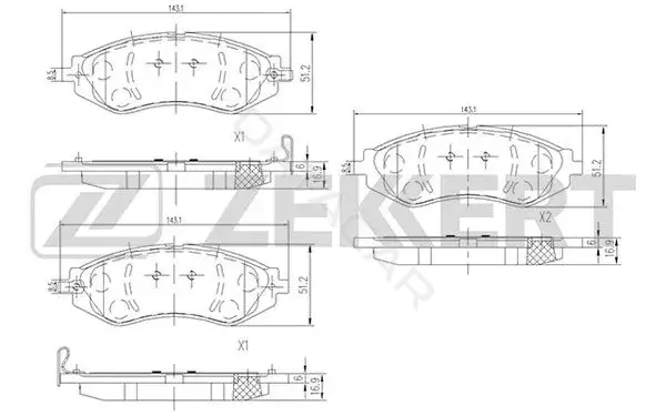Тормозные колодки ZEKKERT BS-1309