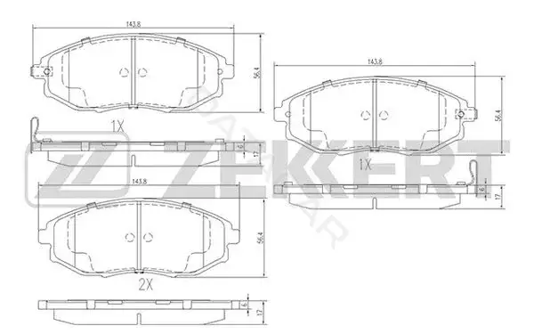 Тормозные колодки ZEKKERT BS-1313
