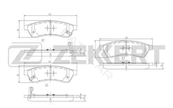 Тормозные колодки ZEKKERT BS-1314