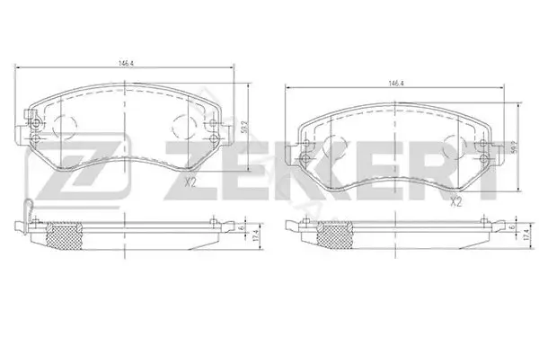Тормозные колодки ZEKKERT BS-1345
