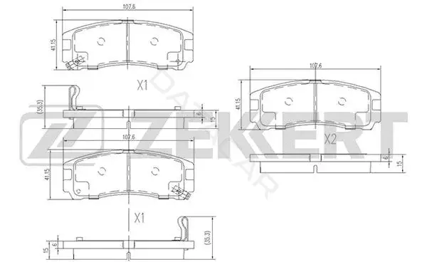 Тормозные колодки ZEKKERT BS-1347