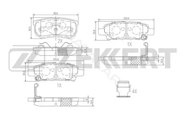 Тормозные колодки ZEKKERT BS-1358