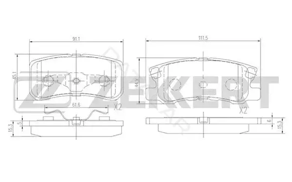 Тормозные колодки ZEKKERT BS-1359