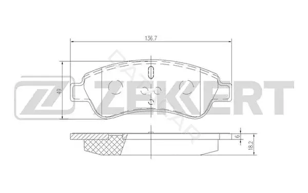 Тормозные колодки ZEKKERT BS-1433