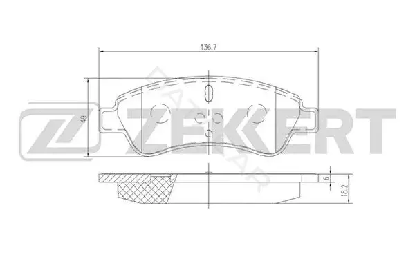 Тормозные колодки ZEKKERT BS-1434