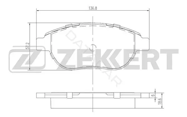Тормозные колодки ZEKKERT BS-1447