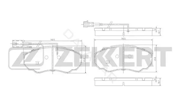 Тормозные колодки ZEKKERT BS-1460