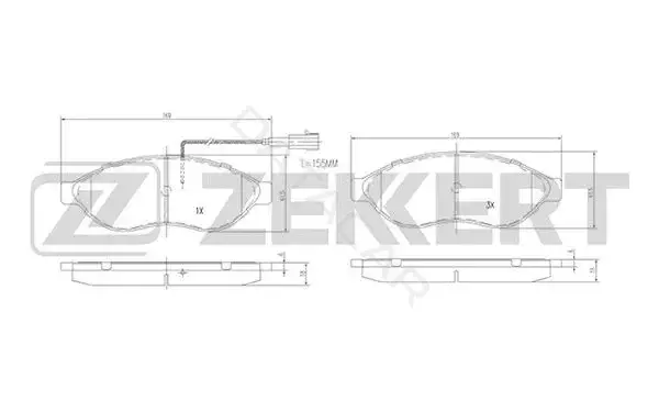 Тормозные колодки ZEKKERT BS-1469