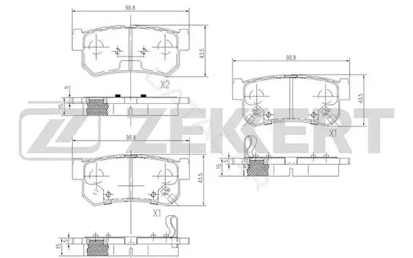 Тормозные колодки ZEKKERT BS-1496