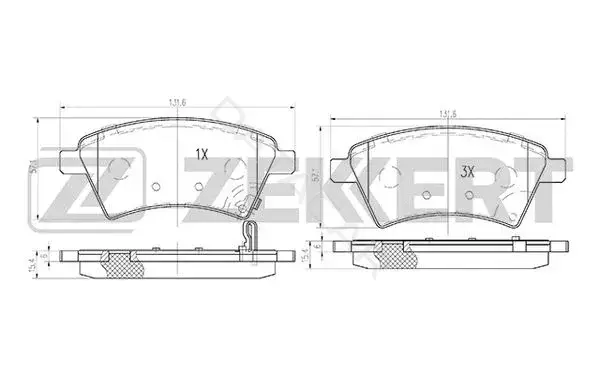 Тормозные колодки ZEKKERT BS-1545