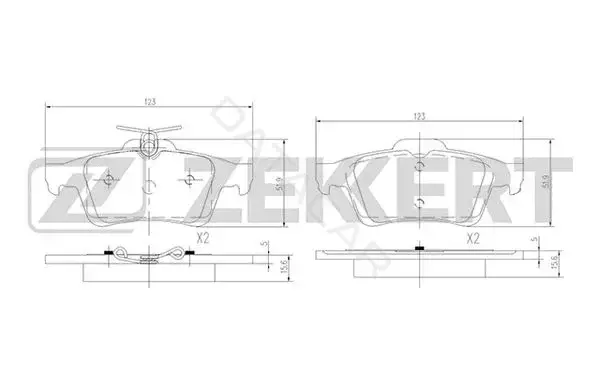 Тормозные колодки ZEKKERT BS-1600