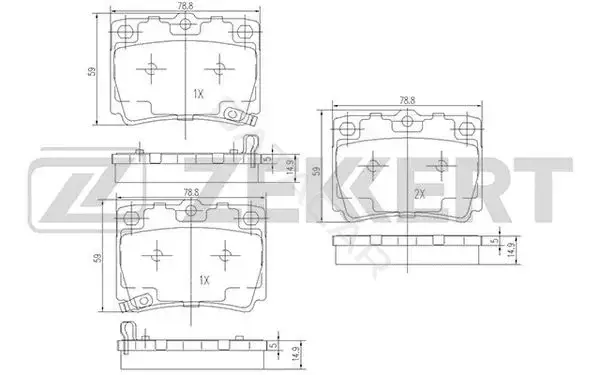 Тормозные колодки ZEKKERT BS-1637