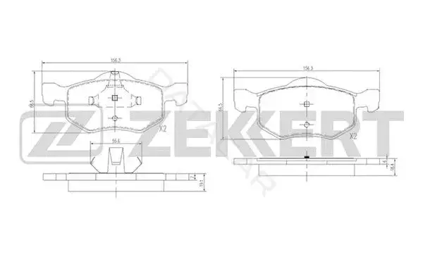 Тормозные колодки ZEKKERT BS-1671
