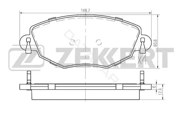 Тормозные колодки ZEKKERT BS-1673