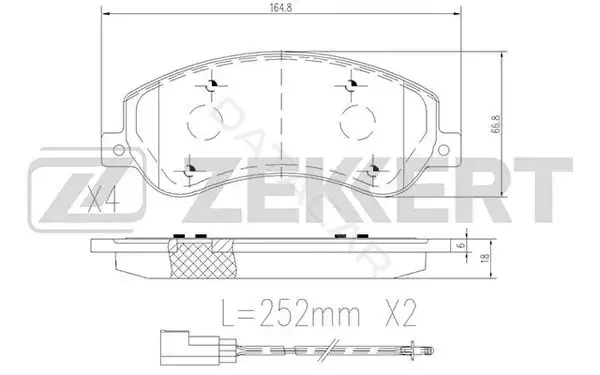 Тормозные колодки ZEKKERT BS-1680