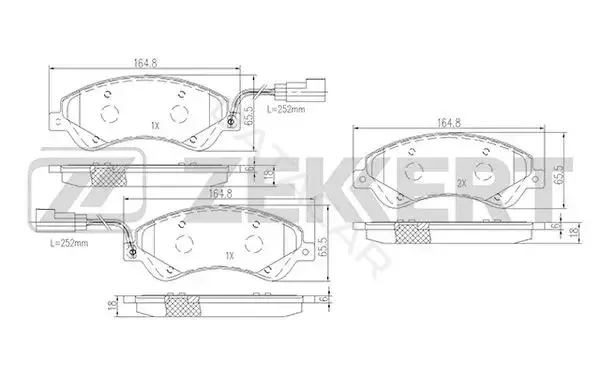 Тормозные колодки ZEKKERT BS-1681