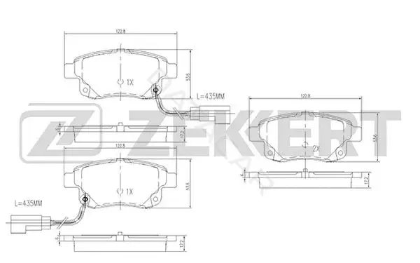 Тормозные колодки ZEKKERT BS-1682