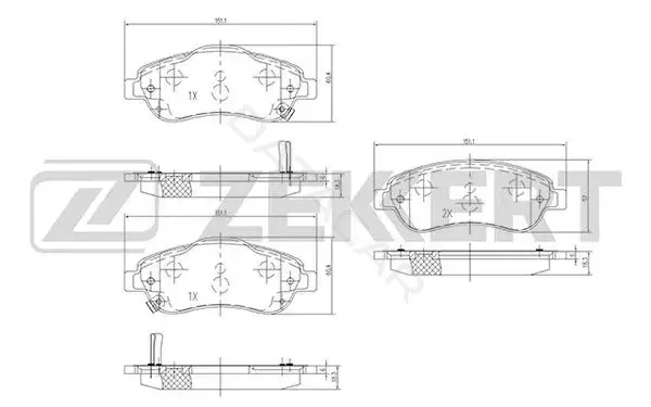 Тормозные колодки ZEKKERT BS-1753