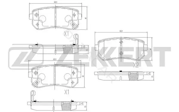 Тормозные колодки ZEKKERT BS-1759