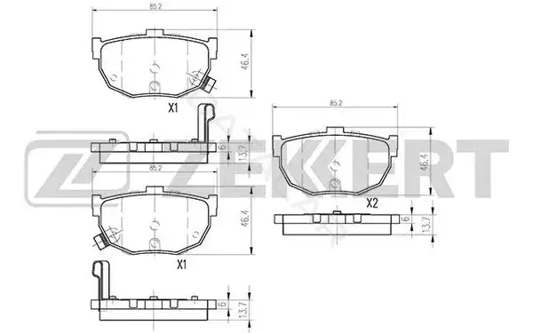 Тормозные колодки ZEKKERT BS-1766