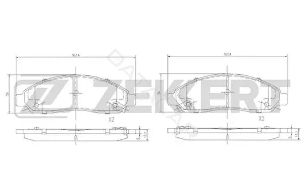 Тормозные колодки ZEKKERT BS-1856