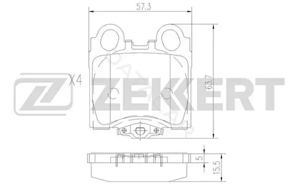 Тормозные колодки ZEKKERT BS-1861