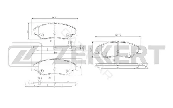 Тормозные колодки ZEKKERT BS-1902