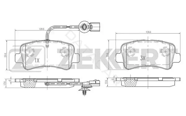 Тормозные колодки ZEKKERT BS-1949