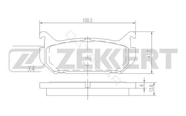 Тормозные колодки ZEKKERT BS-2037