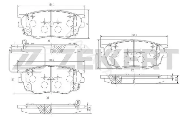 Тормозные колодки ZEKKERT BS-2063