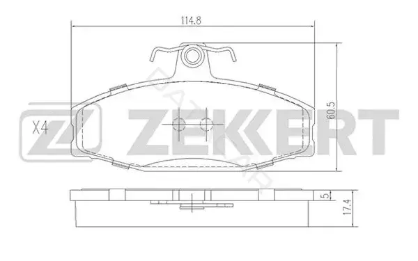 Тормозные колодки ZEKKERT BS-2072
