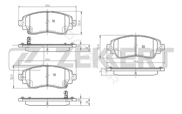 Тормозные колодки ZEKKERT BS-2074