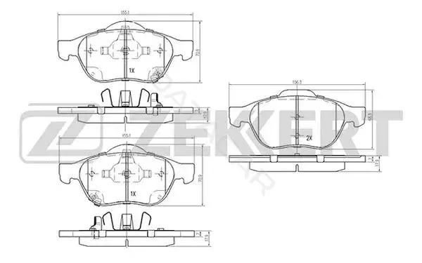 Тормозные колодки ZEKKERT BS-2075