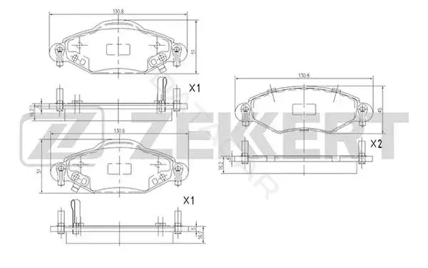 Тормозные колодки ZEKKERT BS-2076