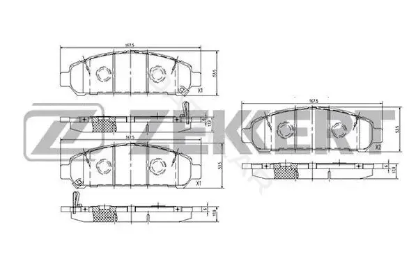 Тормозные колодки ZEKKERT BS-2078
