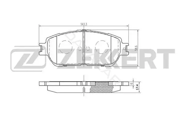 Тормозные колодки ZEKKERT BS-2081
