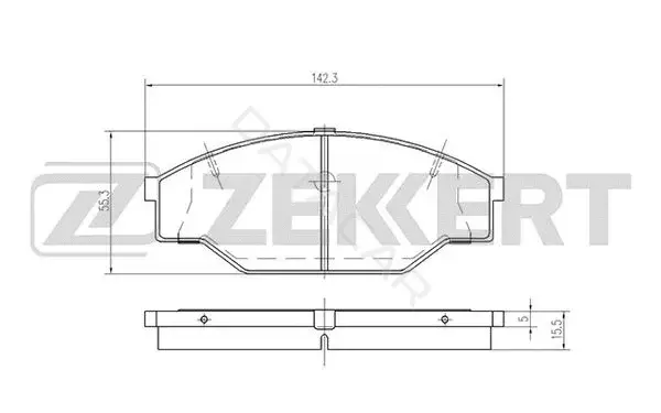 Тормозные колодки ZEKKERT BS-2088