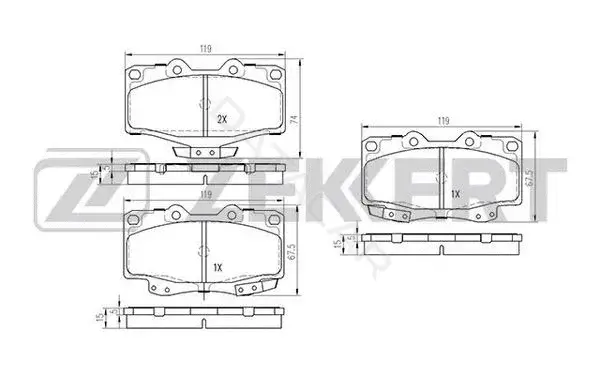Тормозные колодки ZEKKERT BS-2089