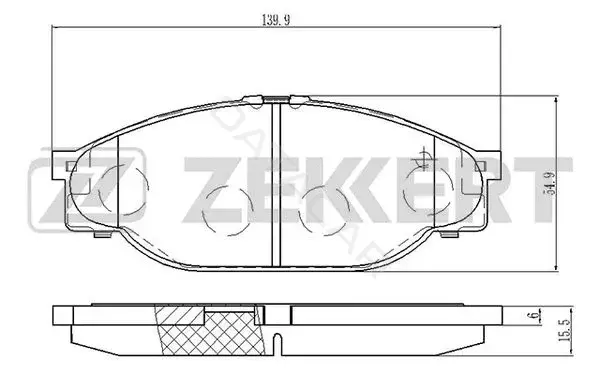 Тормозные колодки ZEKKERT BS-2090