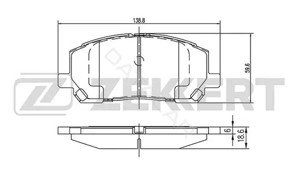 Тормозные колодки ZEKKERT BS-2091