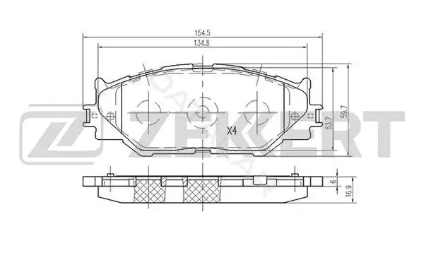 Тормозные колодки ZEKKERT BS-2092