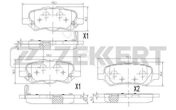 Тормозные колодки ZEKKERT BS-2096
