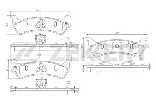 Тормозные колодки ZEKKERT BS-2105