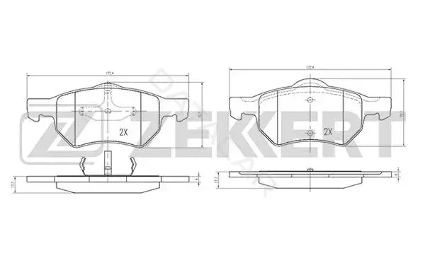 Тормозные колодки ZEKKERT BS-2106