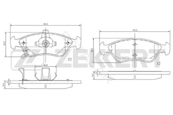 Тормозные колодки ZEKKERT BS-2109