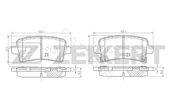 Тормозные колодки ZEKKERT BS-2112