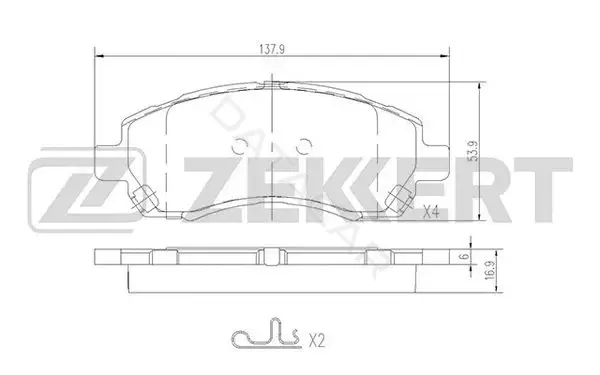 Тормозные колодки ZEKKERT BS-2134