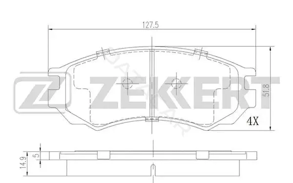 Тормозные колодки ZEKKERT BS-2153